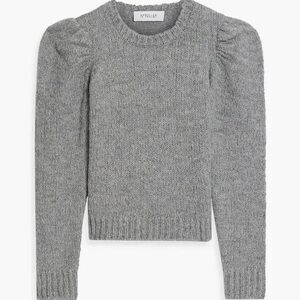 NEW DEREK LAM 10 CROSBY GREY PUFF SLEEVE SWEATER!